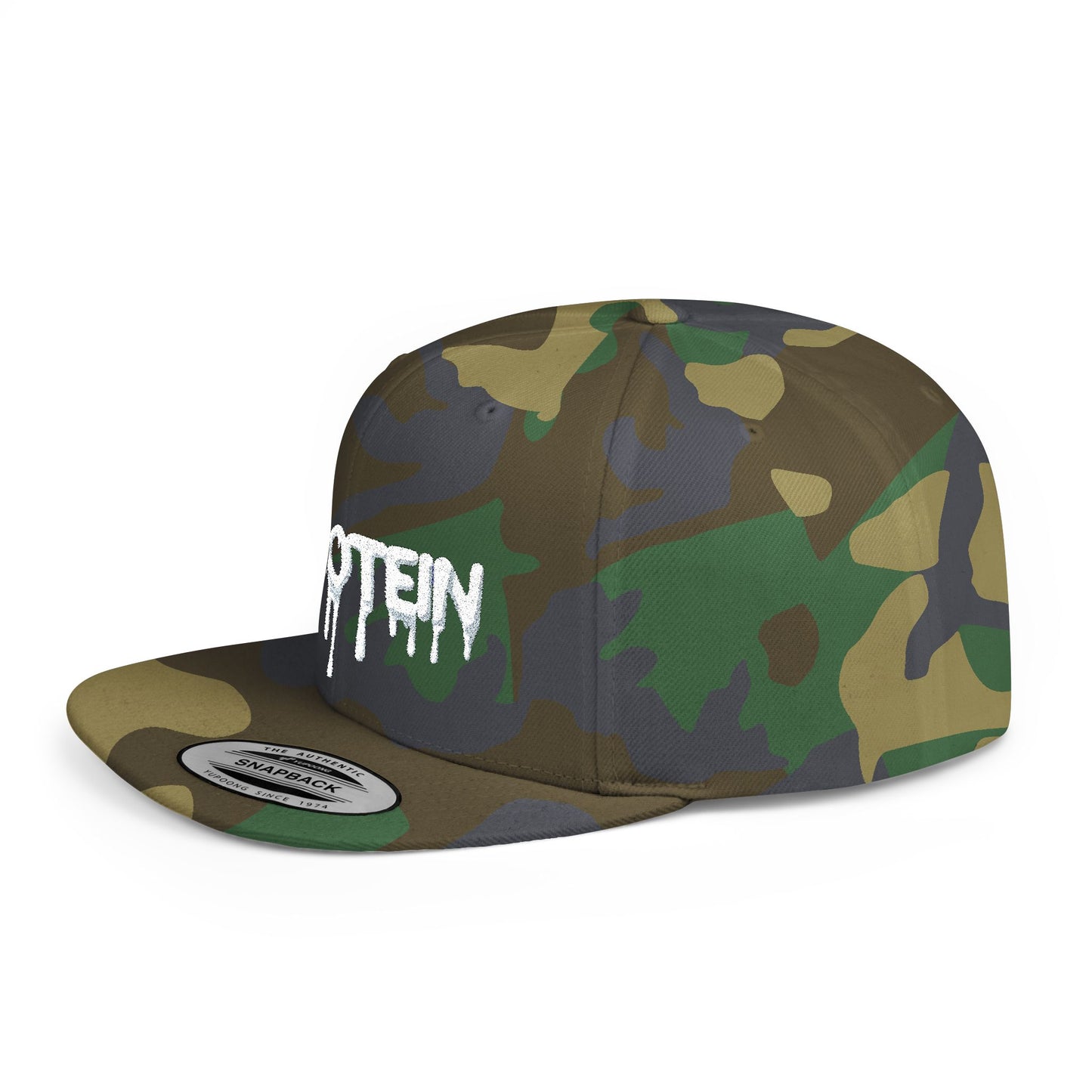 Camo Brotein Flat Bill Snapback Hat